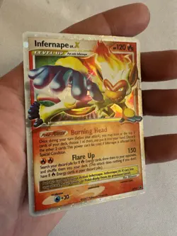 2007 Pokemon - Infernape LV.X Holo - Diamond & Pearl Black Star Promo DP10 SWIRL - Image 4
