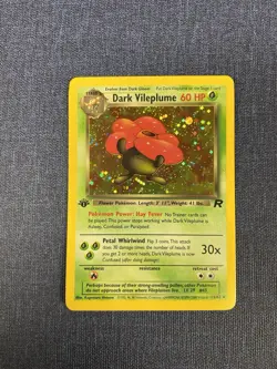 2000 Pokemon Team Rocket Dark Vileplume 1st Edition Holo Rare 13/82 - Image 1