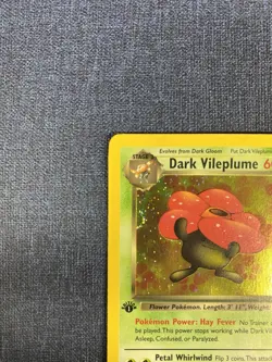 2000 Pokemon Team Rocket Dark Vileplume 1st Edition Holo Rare 13/82 - Image 4