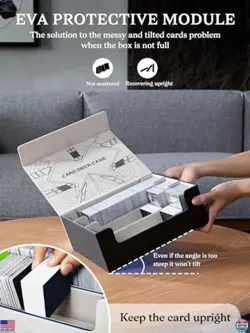 1800+ Card Deck Storage Boxes - Premium PU Leather Case with Magnetic Closure - Image 3