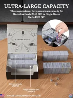 1800+ Card Deck Storage Boxes - Premium PU Leather Case with Magnetic Closure - Image 5