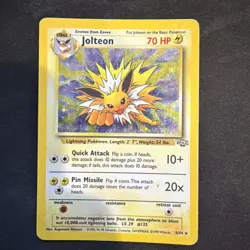 1999 Pokemon TCG Jolteon Jungle Holo 1st Edition Rare Card 4/64 WOTC - Image 1