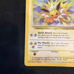 1999 Pokemon TCG Jolteon Jungle Holo 1st Edition Rare Card 4/64 WOTC - Image 4