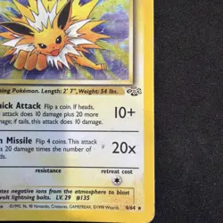 1999 Pokemon TCG Jolteon Jungle Holo 1st Edition Rare Card 4/64 WOTC - Image 5