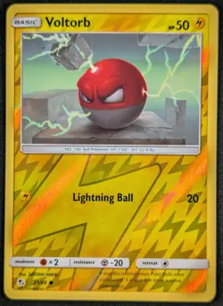 Voltorb 2019 Hidden Fates Reverse Holo Pokemon Card 21/68 (NM) - Image 1