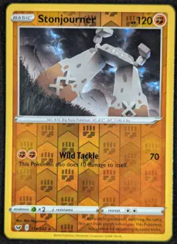 Stonjourner 2020 SWSH Reverse Holo Rare Pokemon Card 114/202 (NM) - Image 1