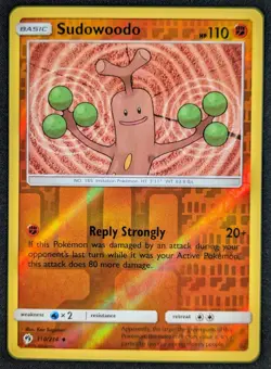 Sudowoodo 2018 Lost Thunder Reverse Holo Pokemon Card 110/214 (NM) - Image 1