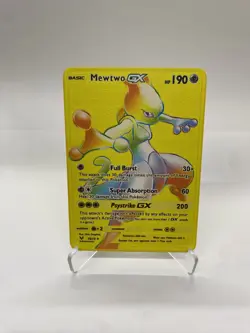 Mewtwo GX Gold Metal Pokemon Card-Collectible Gift Display！ LIKE - Image 4