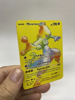 Mewtwo GX Gold Metal Pokemon Card-Collectible Gift Display！ LIKE - Image 5