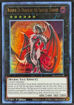 Dragulas Vampiric Dragon 2020 1st Ed Ultra Rare Holo Yugioh Card DLCS-EN118 (NM) - Image 1