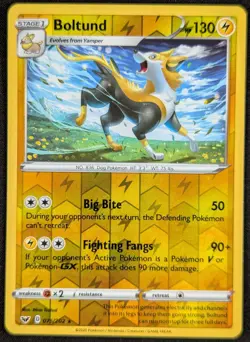 Boltund 2020 SWSH Reverse Holo Rare Pokemon Card 075/202 (NM) - Image 1