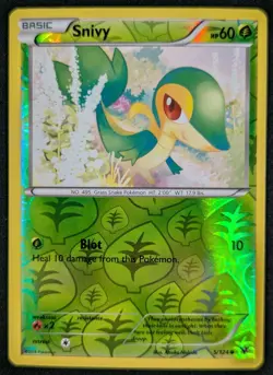 Snivy 2016 XY Fates Collide Reverse Holo Pokemon Card 5/124 (NM) - Image 1