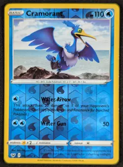 Cramorant 2020 SWSH Reverse Holo Rare Pokemon Card 062/202 (NM) - Image 1