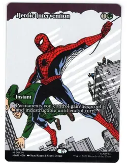 MTG Spider-man Heroic Intervention Full Art Regular Mythic M 0034 - Image 1