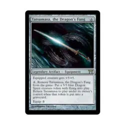 WOTC MtG Champions of Kamigawa Tatsumasa Dragon's Fang (R) EX - Image 1