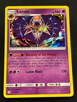 Lunala 102/236 - Sm-Cosmic Eclipse Holo Rare Pokemon TCG Card NM - Image 1