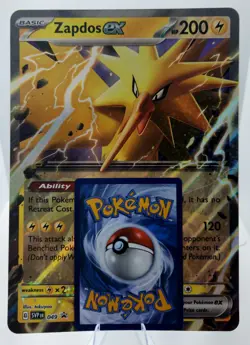 JUMBO! Zapdos EX 049 Black Star Promo Double Rare Holo SV Pokemon TCG NM - Image 2