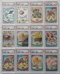 Topps Pokemon TV Animation Series 2 PSA 9 Graded 12 Card Lot (7 Foil 5 Regular) - Image 1