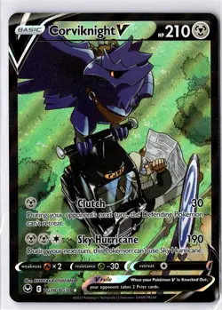 Pokemon Card Corviknight V TG18/TG30 Silver Tempest Trainer Gallery Rare NM - Image 1