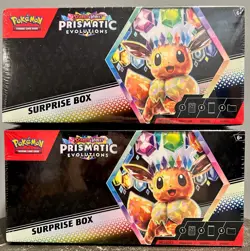 Pokemon Prismatic Evolutions Surprise Box NEW SEALED x2 [LOT OF 2] - Image 1