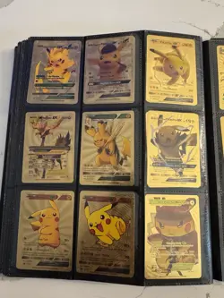 Lot of 52 Gold Foil Pokemon Cards Fan Art V,GX,EX,VMAX & more - Image 4