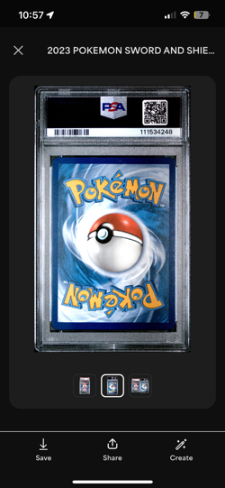Deoxys V and VMax 2023 Pokemon Sword & Shield Crown Zenith PSA 10 SEQUENTIAL - Image 3