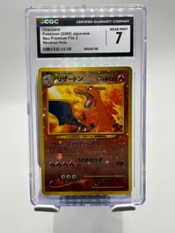 2000 Neo Charizard Reverse Holographic Pocket Monster Pokemon Card CGC 7 - Image 2