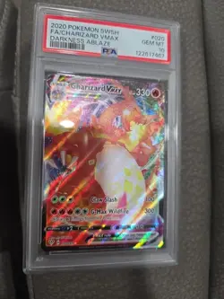 2020 Pokemon SWSH FA/Charizard VMAX Darkness Ablaze #020 PSA 10 - Image 1