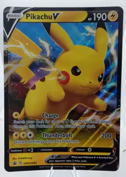 JUMBO! Pikachu V SWSH061 Promo Holo Pokemon TCG NM - Image 4