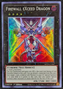 Firewall Exceed Dragon 2020 1st Ed Super Rare Holo Yugioh Card MP20-EN067 (NM) - Image 1