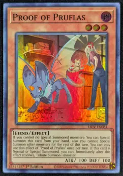 Proof of Pruflas 2020 1st Edition Super Rare Holo Yugioh Card LIOV-EN081 (NM) - Image 1