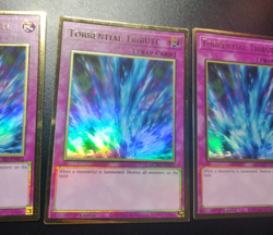 Yugioh! x3 Torrential Tribute MGED-EN052 Gold Rare 1st Ed / Edge Wear / SP - Image 3