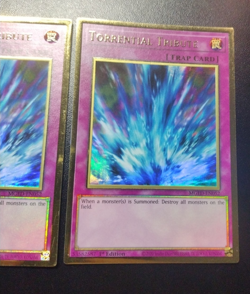 Yugioh! x3 Torrential Tribute MGED-EN052 Gold Rare 1st Ed / Edge Wear / SP - Image 4