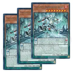 Yugioh - Vaylantz Dominator Duke x 3 - 1st Edition Rare LP - Plus Free Holo - Image 1
