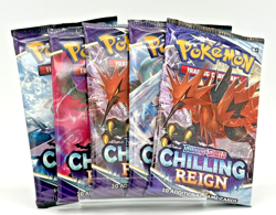 2021 Pokemon TCG Chilling Reign Sword & Shield 10 Card Booster Pack New 1 pack - Image 1