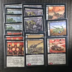 5 Command Artillery and 9 Mission Cards, 1996/1997 Battletech CCG - Image 1