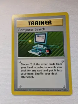 Computer Search 71/102 Base Set Shadowless Rare Pokemon Card - Image 1