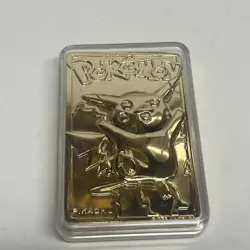 Vintage 1999 23k Gold Plated Pikachu Pokemon Card Burger King Pokeball w/COA - Image 2