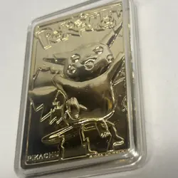 Vintage 1999 23k Gold Plated Pikachu Pokemon Card Burger King Pokeball w/COA - Image 4