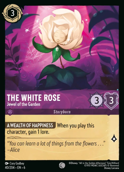 The White Rose - Jewel of the Garden #40 Common | Lorcana: Azurite Sea Card - Image 1