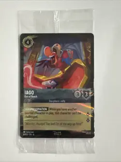 2025 Disney Lorcana D23 Iago Out Of Reach Promo Card D23 Gold Member Exclusive - Image 1