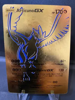 Pokemon Articuno GX Gold Foil Fan Art Textured Collector Pokemon Card - Image 1