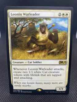 Leonin Warleader #23 (NM) Core Set 2019 M19 Magic MTG - Image 1