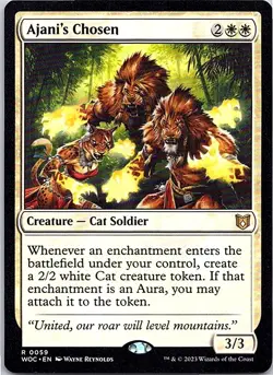 Magic the Gathering Ajani's Chosen Wilds of Eldraine Commander MTG Free Shipping - Image 1