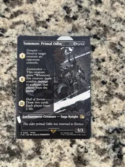 Magic the Gathering Summon: Primal Odin R 0365 Final Fantasy Borderless NM/M - Image 1