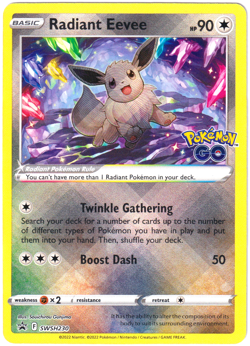 Radiant Eevee SWSH230 - Radiant Holo Black Star Promo - Pokemon TCG - Image 1