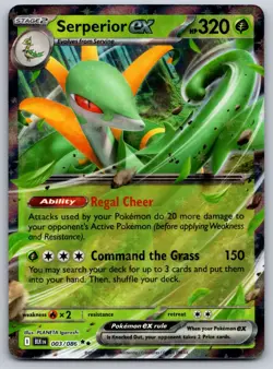Serperior ex 003/086 SV: Black Bolt NM Pokemon Card TCG - Image 1