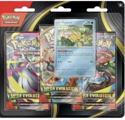Pokemon Mega Evolution Base Set 3 Pack Blister Psyduck - Image 1
