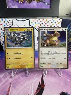 Pokemon Zebstrika 201 & Kangaskhan 202 SVP Destined Rivals Black Star Promos - Image 1
