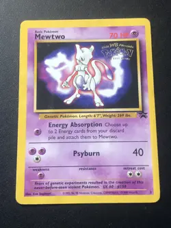 1999 Pokemon Wizards of the Coast Exclusive Black Star Promos Mewtwo #3 - Image 1